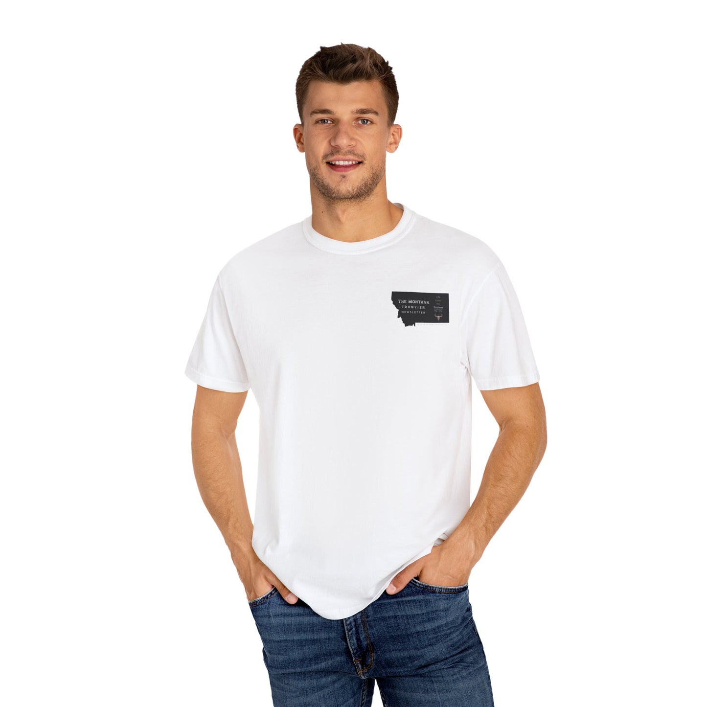 Montana Frontier Newsletter Logo Unisex Tee