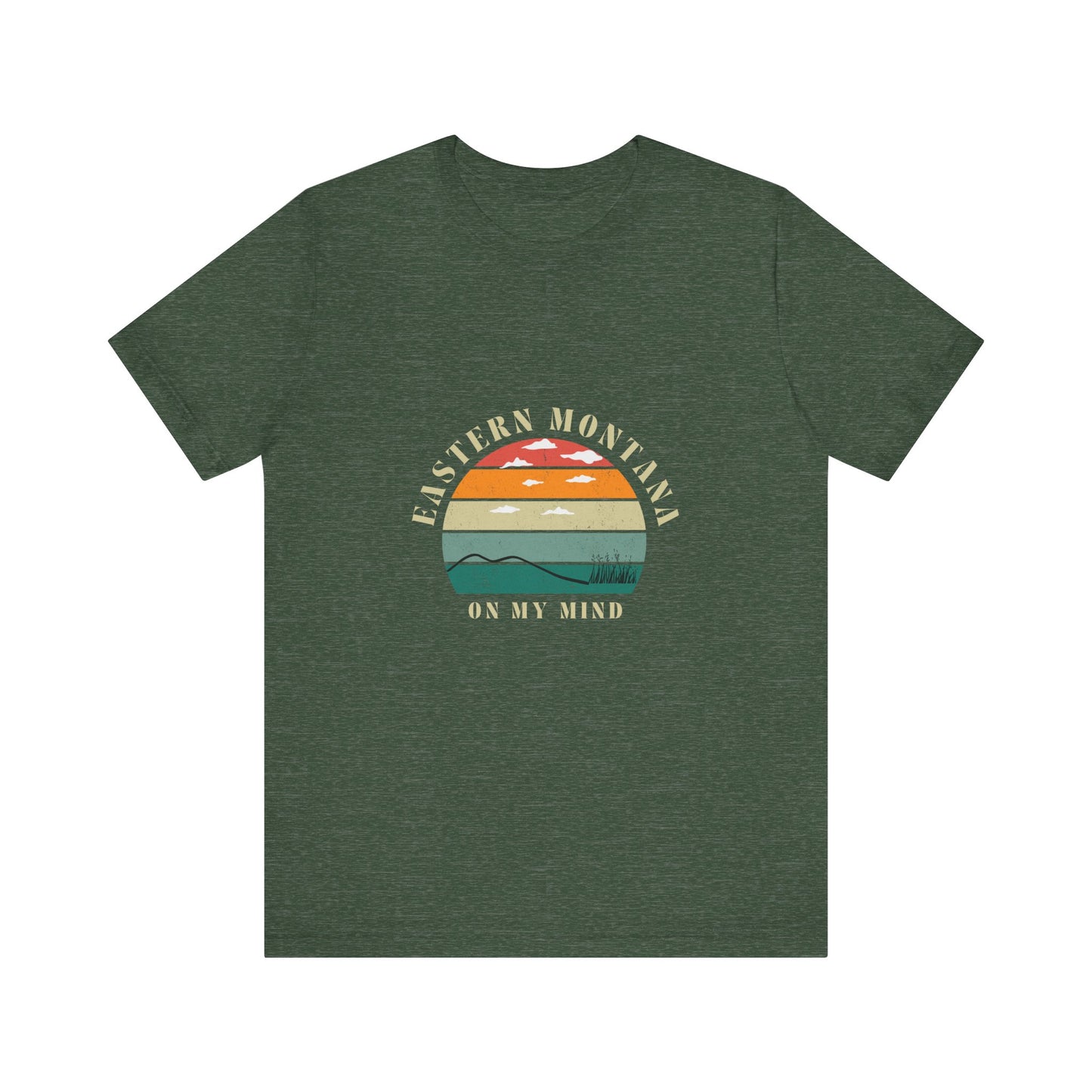 Eastern Montana On My Mind Unisex Tee, Casual T-Shirt, Nature Lover Gift, Summer Apparel, Travel Souvenir, Outdoor Adventure Shirt