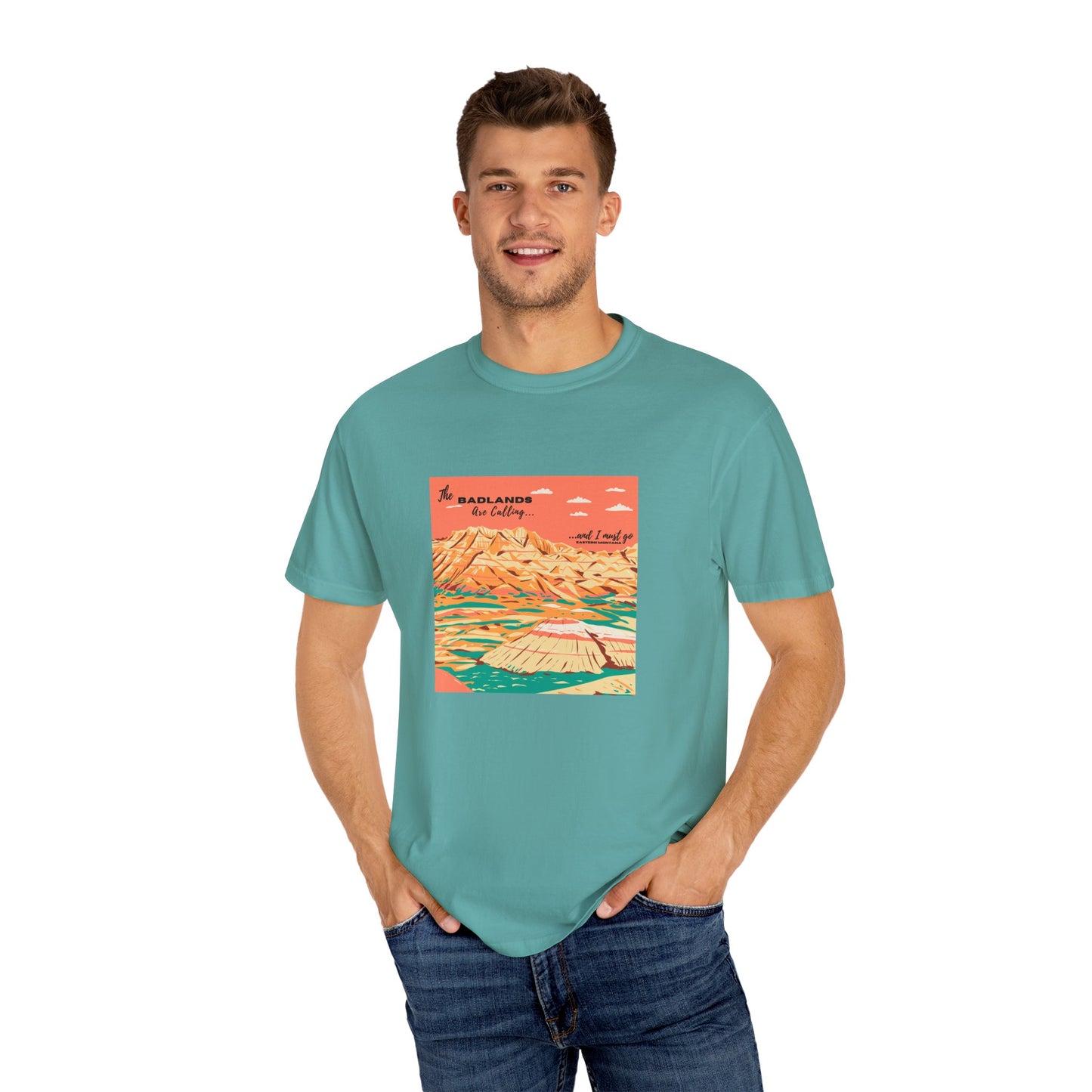 The Badlands are Calling Eastern Montana Unisex Tee graphic tee badlands