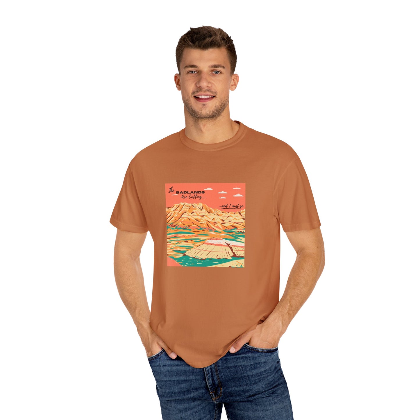 The Badlands are Calling Eastern Montana Unisex Tee graphic tee badlands