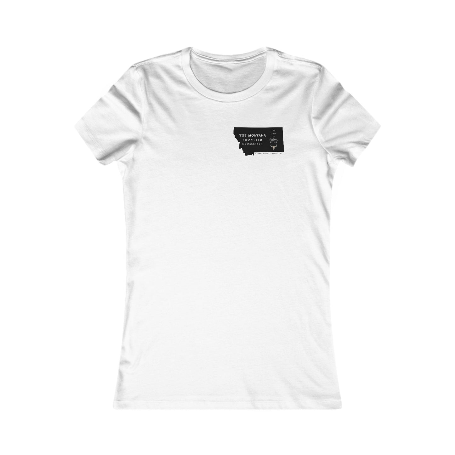 Montana Frontier Newsletter Logo Womens Tee graphic tee
