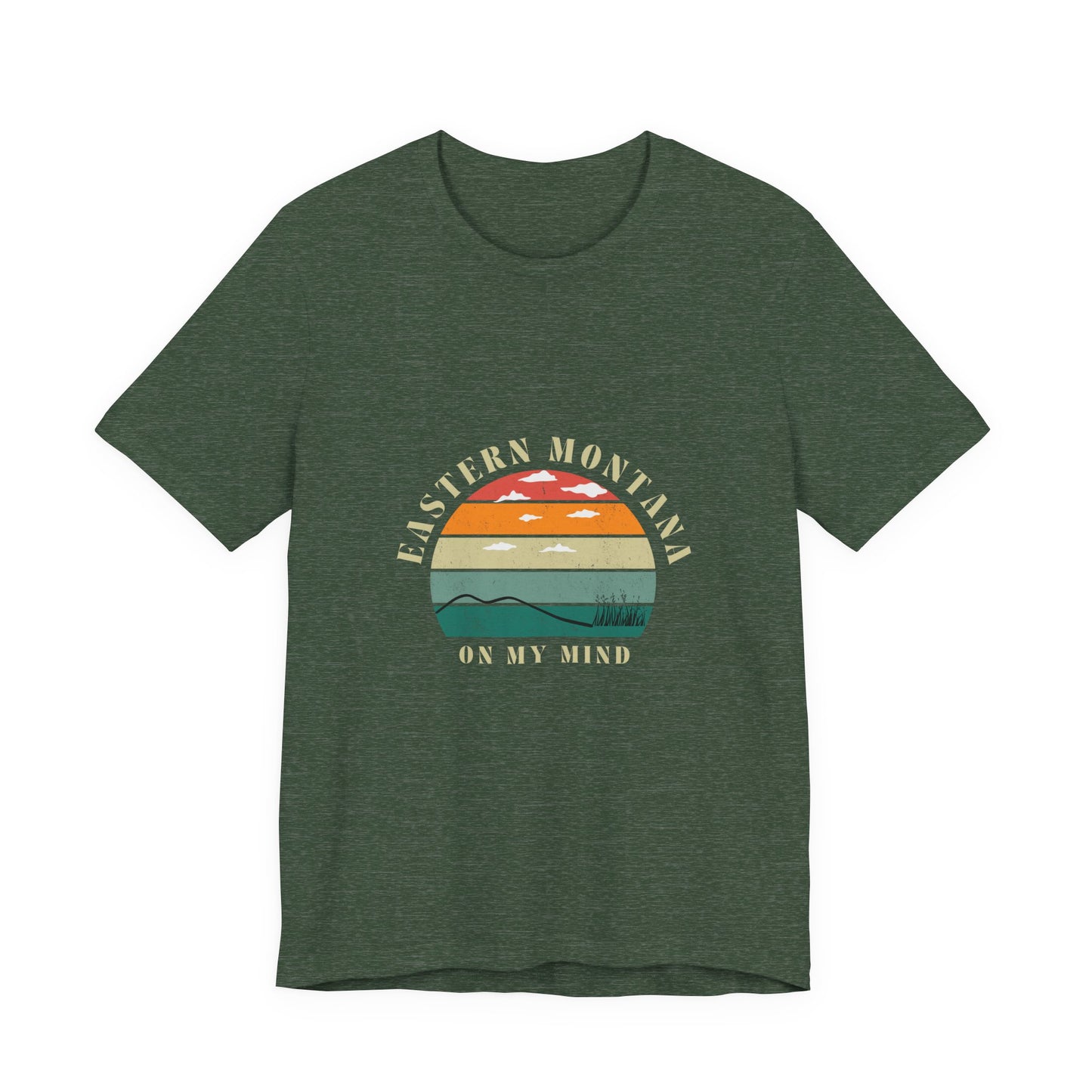 Eastern Montana On My Mind Unisex Tee, Casual T-Shirt, Nature Lover Gift, Summer Apparel, Travel Souvenir, Outdoor Adventure Shirt
