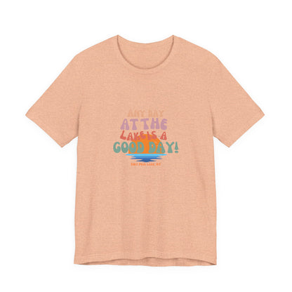 Summer Vibes Short Sleeve Tee - Any Day at the Good Vibes, Beachwear, Vacation Shirt, Casual, Gift for Her, Relaxed Fit