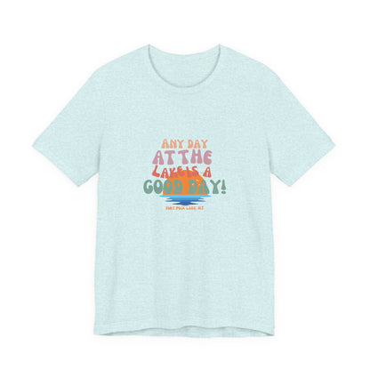 Summer Vibes Short Sleeve Tee - Any Day at the Good Vibes, Beachwear, Vacation Shirt, Casual, Gift for Her, Relaxed Fit