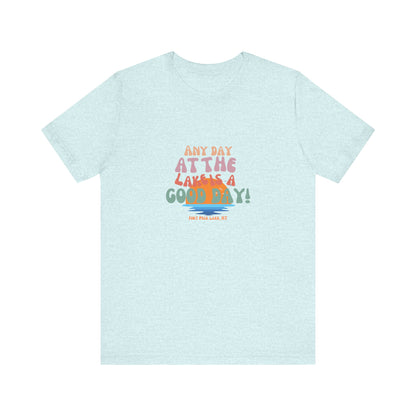 Summer Vibes Short Sleeve Tee - Any Day at the Good Vibes, Beachwear, Vacation Shirt, Casual, Gift for Her, Relaxed Fit