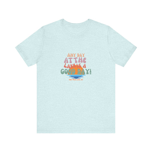 Summer Vibes Short Sleeve Tee - Any Day at the Good Vibes, Beachwear, Vacation Shirt, Casual, Gift for Her, Relaxed Fit