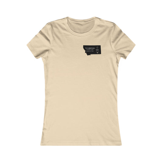 Montana Frontier Newsletter Logo Womens Tee graphic tee