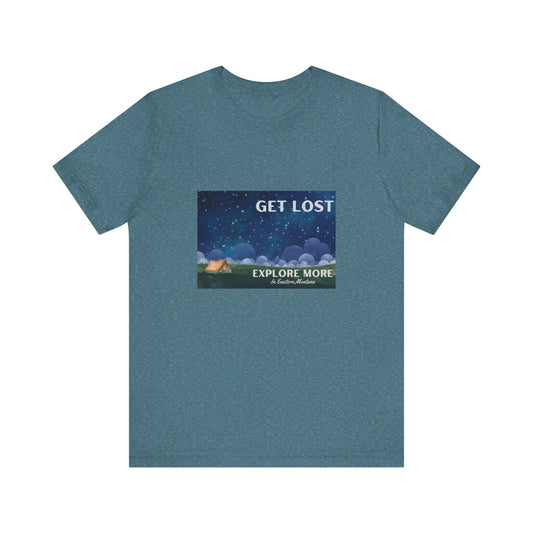 Get Lost Explore More Eastern Montana Adventure Tee, Travel T-Shirt, Nature Lover Gift, Camping Shirt, Outdoor Apparel, Eastern Montana Tee