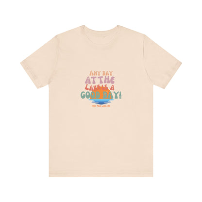 Summer Vibes Short Sleeve Tee - Any Day at the Good Vibes, Beachwear, Vacation Shirt, Casual, Gift for Her, Relaxed Fit