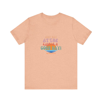 Summer Vibes Short Sleeve Tee - Any Day at the Good Vibes, Beachwear, Vacation Shirt, Casual, Gift for Her, Relaxed Fit